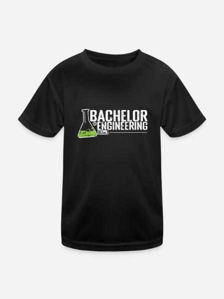 Baccalauréat en ingénierie, ingénierie et conception - T-shirt sport Enfant - noir - Devant