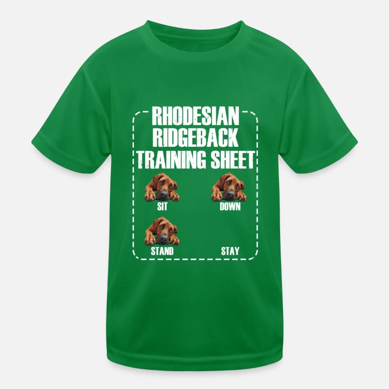 RHODESIAN RIDGEBACK TRAINING SHEET Ridgeback Kids Functional T-Shirt