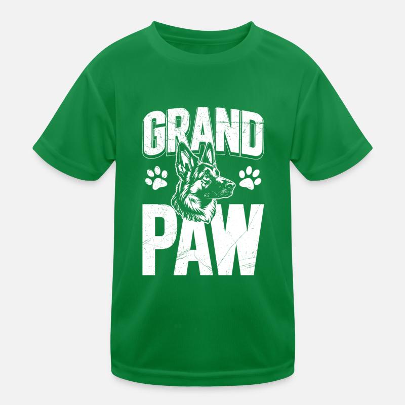 German Shepherd Owner GRAND PAW Kids Functional T-Shirt
