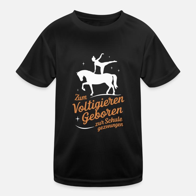 Liebt Pferd Voltigieren Geschenk Kinder Funktions-T-Shirt