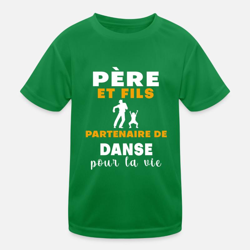 Dance father and son dad Kids Functional T-Shirt
