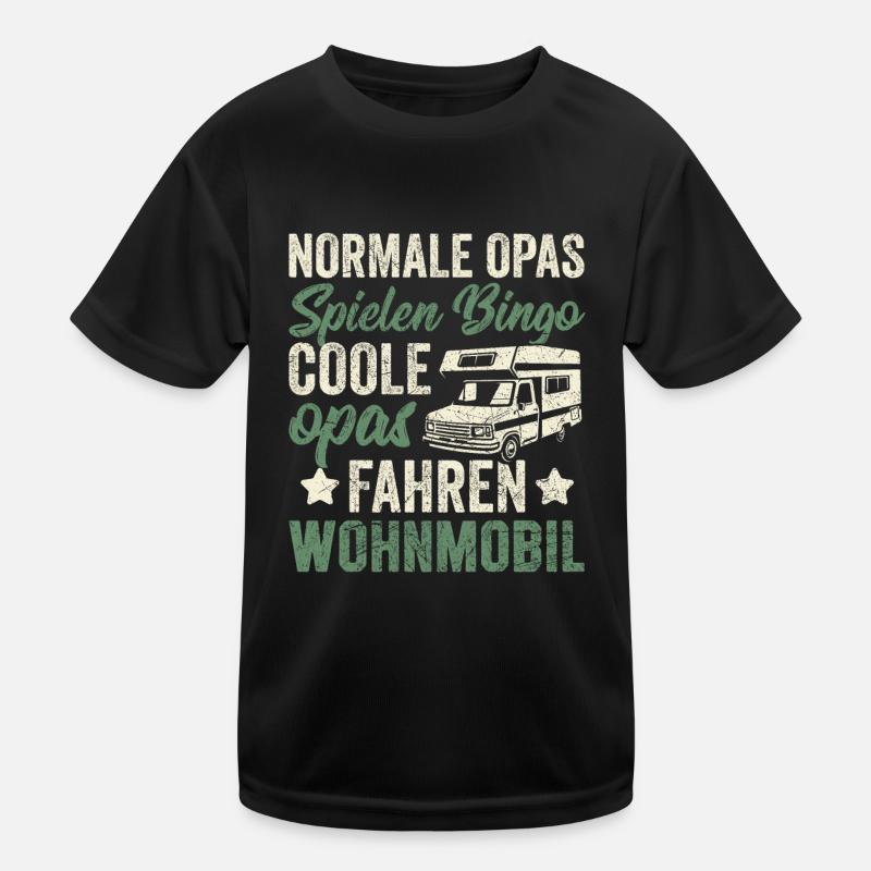 Lustig Opa Wohnmobil Bingo Kinder Funktions-T-Shirt