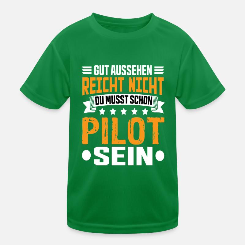 Pilot Piloten Piloten Spruch Flugzeuge Fliegen Kinder Funktions-T-Shirt