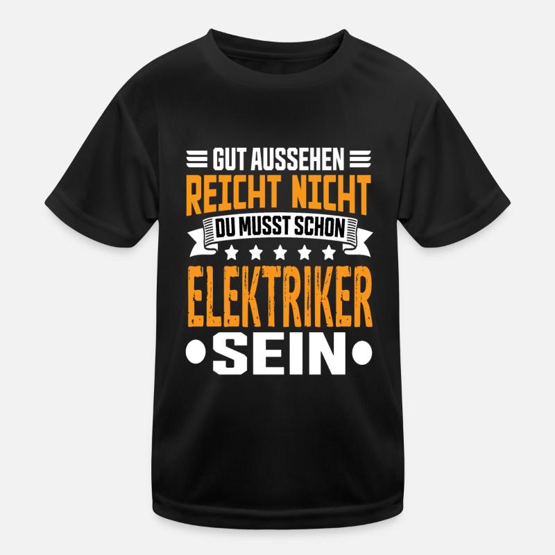 Elektriker Kinder Funktions-T-Shirt