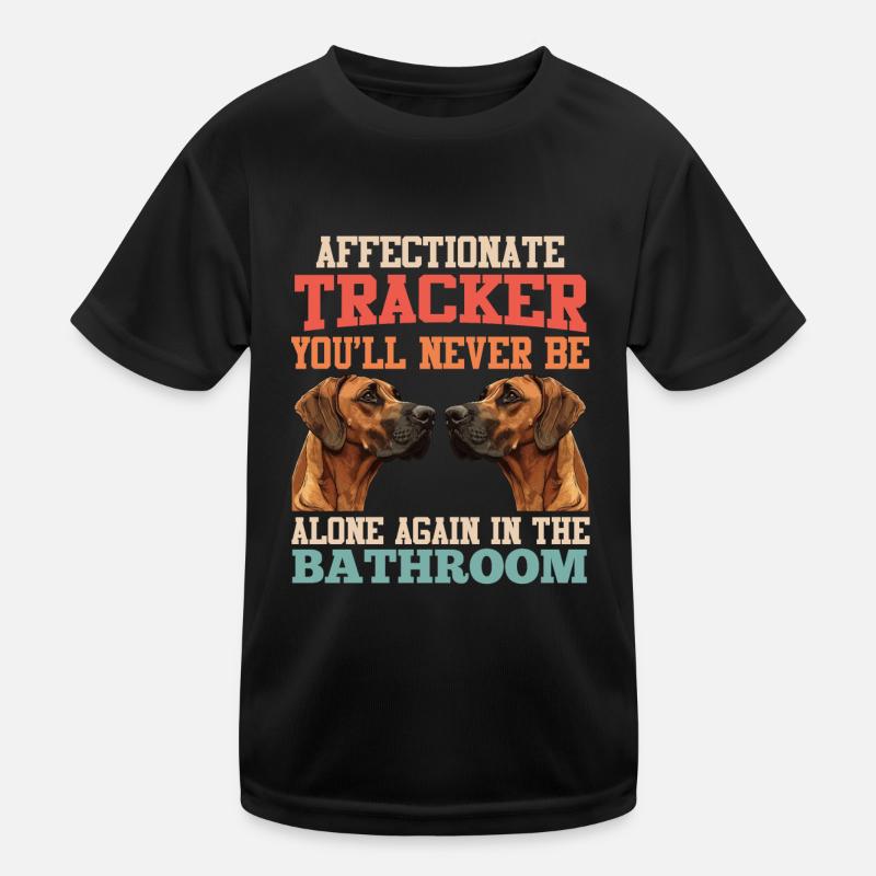 Rhodesian Ridgeback Besitzer AFFECTIONATE TRACKER - Kinder Funktions-T-Shirt - Schwarz