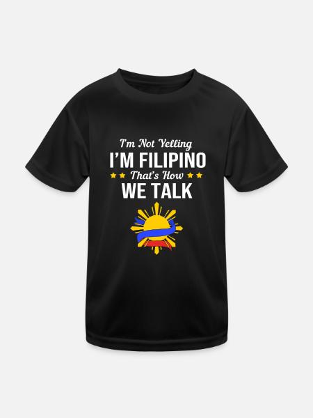 Filipino Philippines - Kids Functional T-Shirt - black - Front