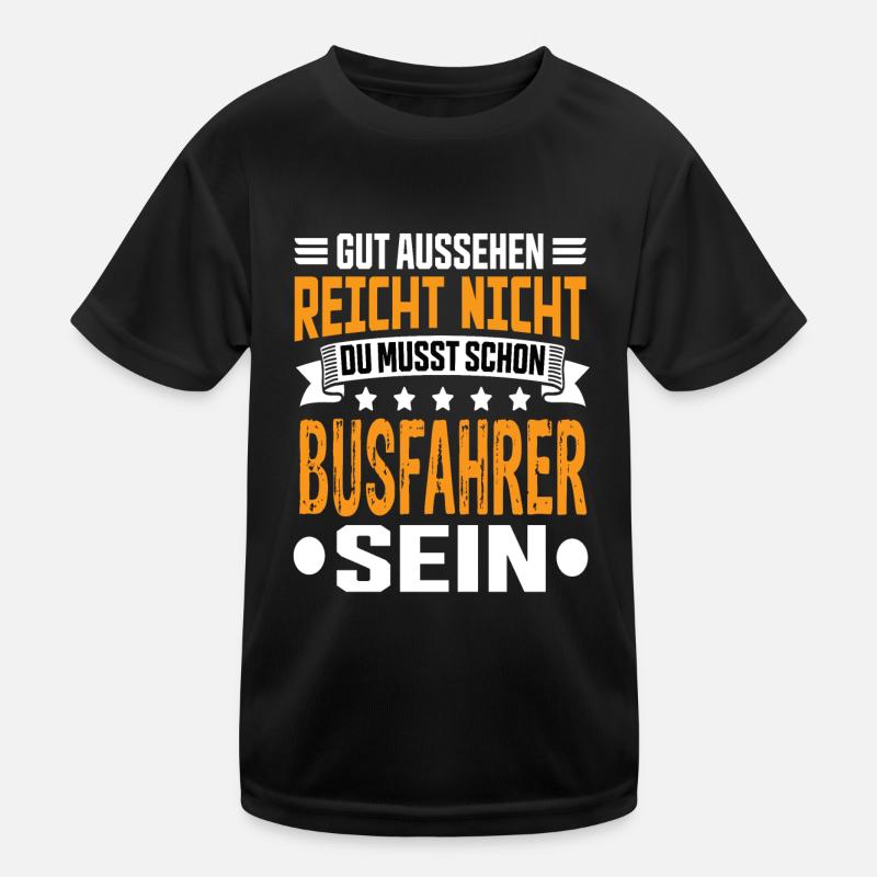 Busfahrer Bus Bester Busfahrer Busfahrer Spruch - Kinder Funktions-T-Shirt - Schwarz