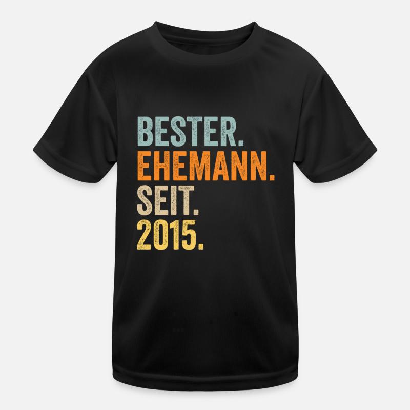 Valentine's Day Best Husband Since 2015 Kids Functional T-Shirt