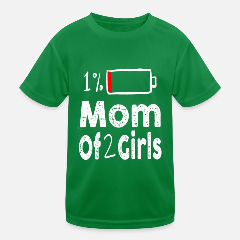 Mutter von 2 Mädchen Lustiger Muttertag Kinder Funktions-T-Shirt
