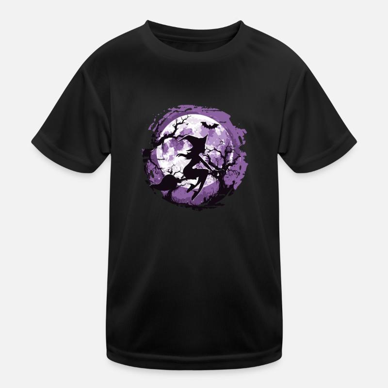 Gothic Hexen Geschenkidee okkulter lila Mond Kinder Funktions-T-Shirt