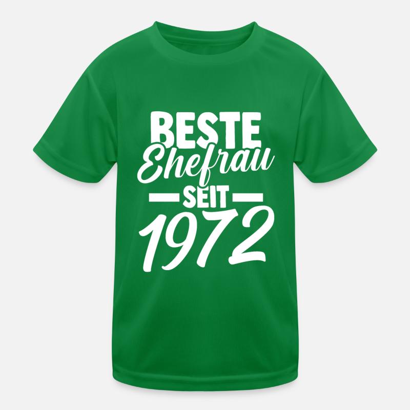 Valentinstag Beste Ehefrau Seit 1972 Kinder Funktions-T-Shirt