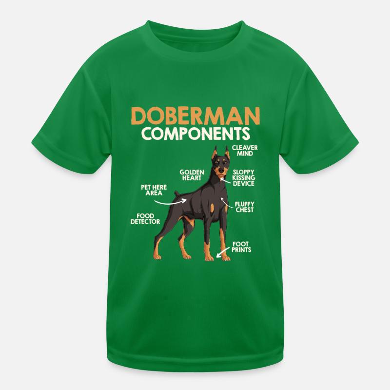 COMPOSANTS DU DOBERMAN Anatomie Doberman T-shirt sport Enfant
