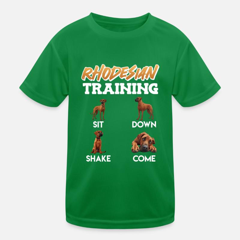 RHODESIAN RIDGEBACK TRAINING Dog Training Funny Kids Functional T-Shirt