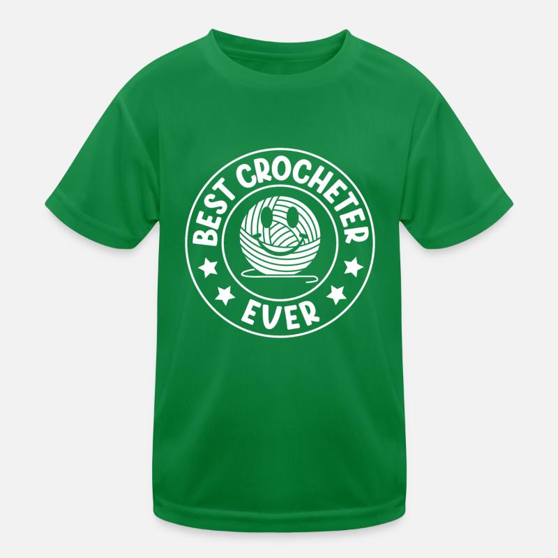 Crochet Ideas Crocheting - Best Crocheter Ever Kids Functional T-Shirt