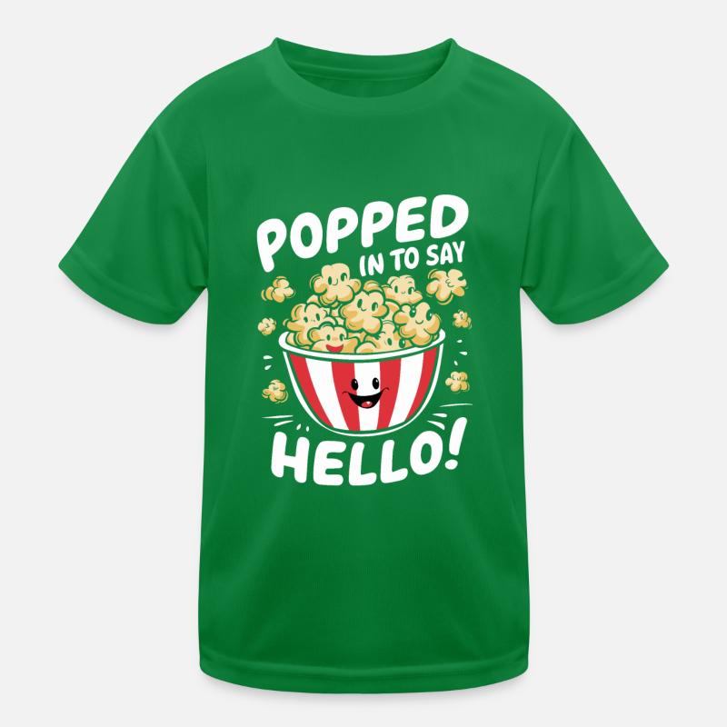Funny popcorn saying, binge-watching popcorn Kids Functional T-Shirt