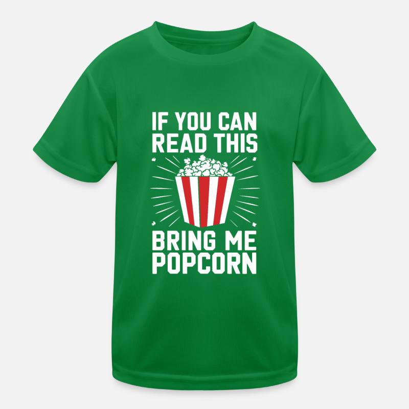 Funny popcorn saying, binge-watching popcorn Kids Functional T-Shirt