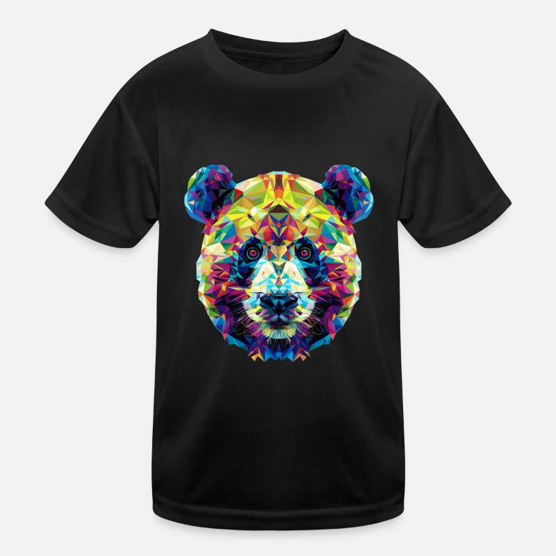 Geometric Panda Kinder Funktions-T-Shirt