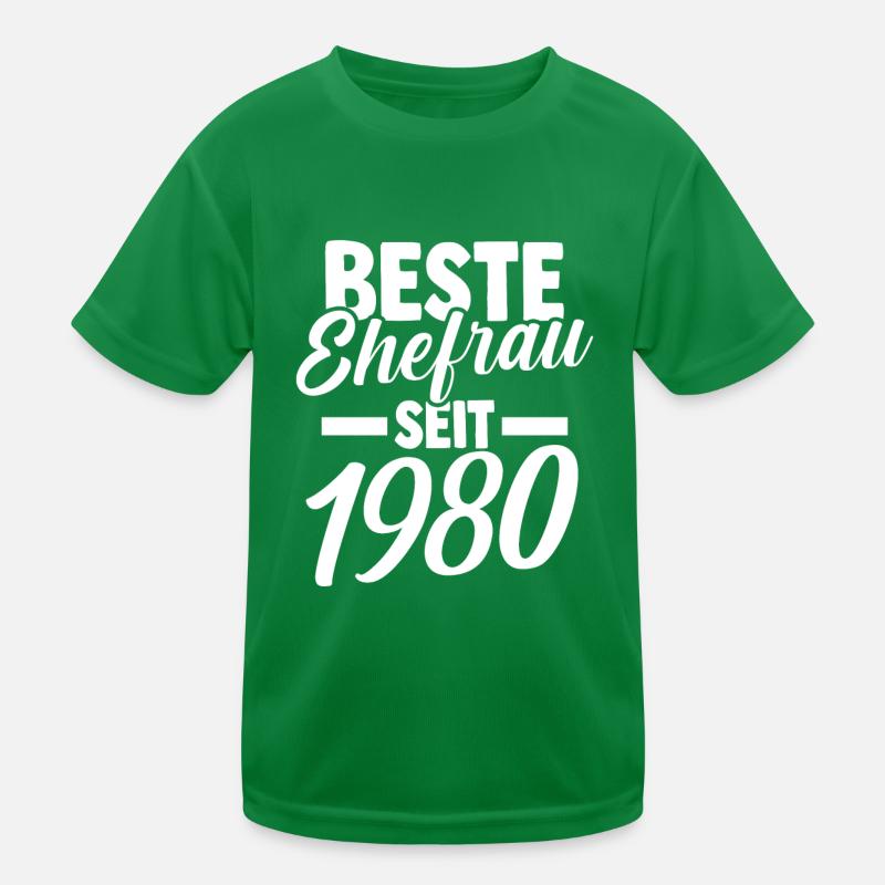 Valentinstag Beste Ehefrau Seit 1980 Kinder Funktions-T-Shirt