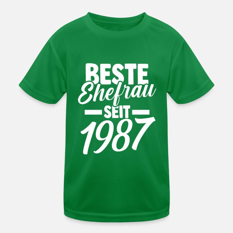 Valentinstag Beste Ehefrau Seit 1987 Kinder Funktions-T-Shirt
