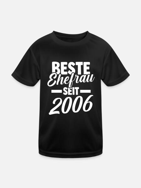 Valentine's Day Best Wife Since 2006 - Kids Functional T-Shirt - black - Front