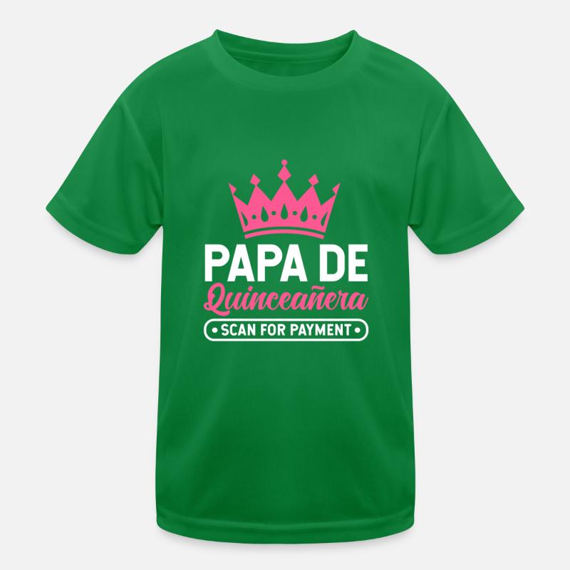 Papa De Quinceanera Scan For Payment 5th Birthday Kinder Funktions-T-Shirt