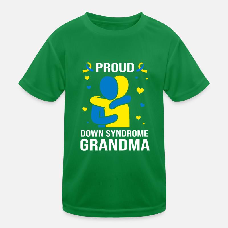 Down Syndrom Oma Großmutter Kinder Funktions-T-Shirt