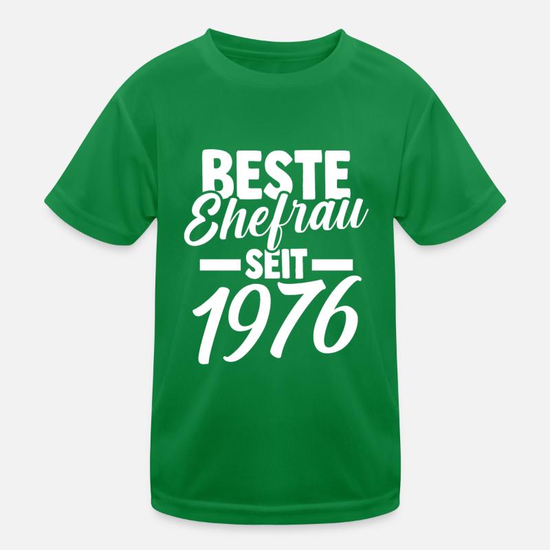 Valentinstag Beste Ehefrau Seit 1976 Kinder Funktions-T-Shirt