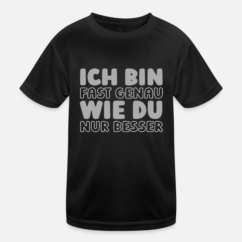 Schwarzer Humor - Kinder Funktions-T-Shirt - Schwarz