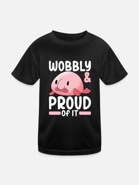 Poisson blob mignon poisson laid - T-shirt sport Enfant - noir - Devant