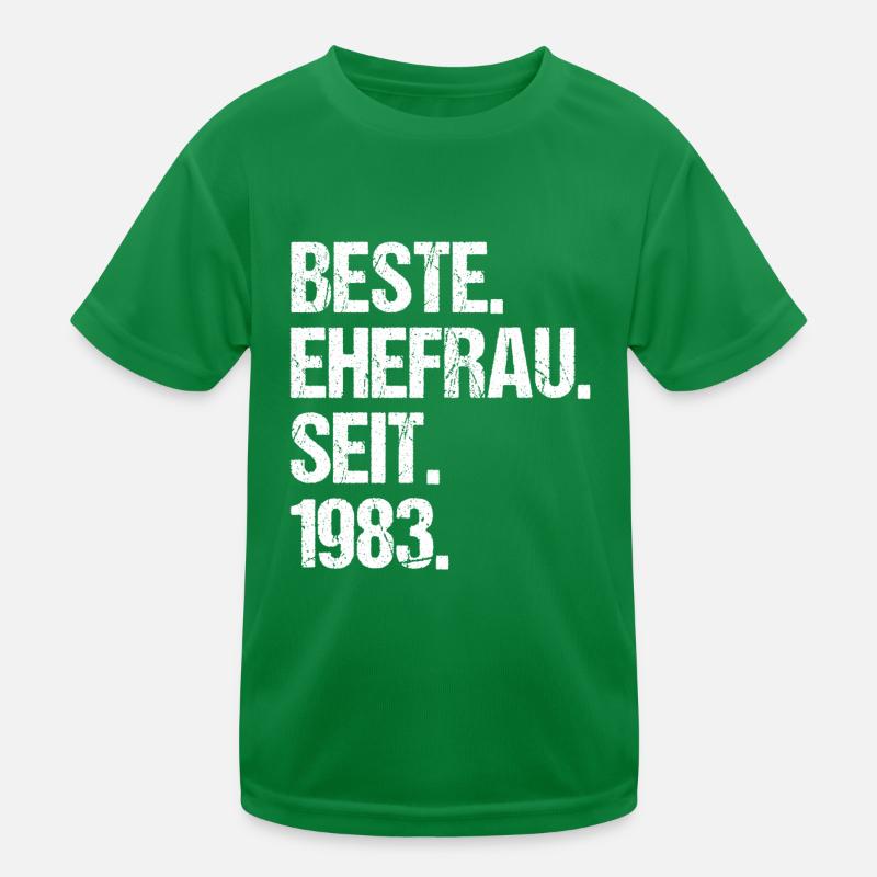Valentinstag Beste Ehefrau Seit 1983 Kinder Funktions-T-Shirt