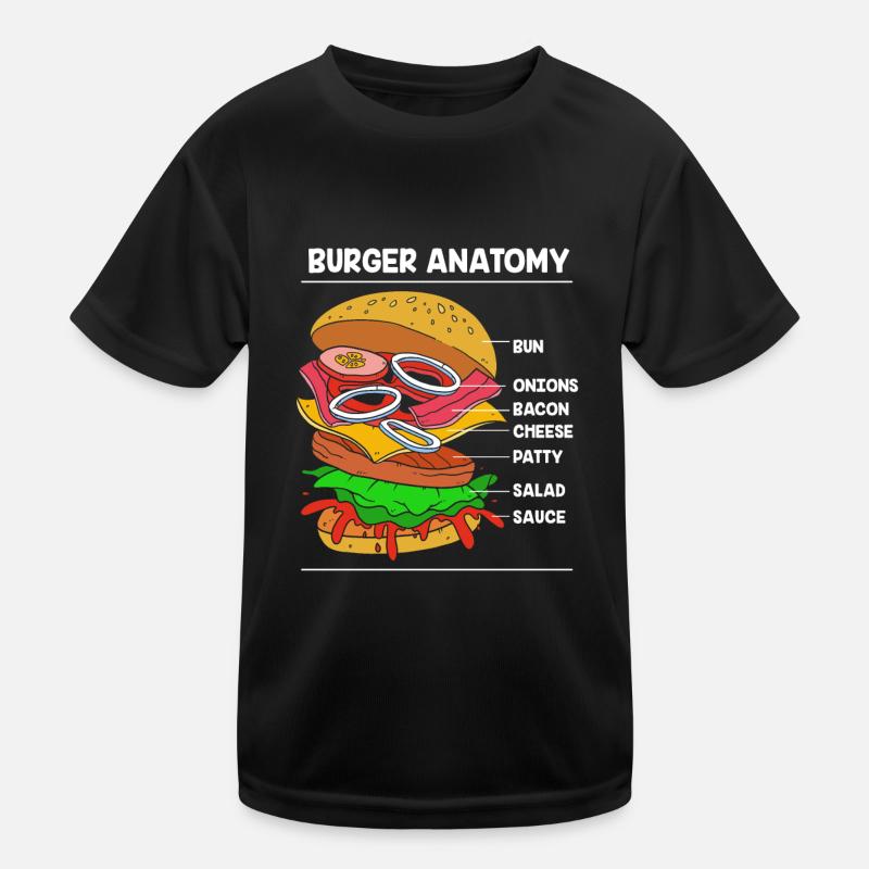 Cheeseburger Anatomie Kinder Funktions-T-Shirt
