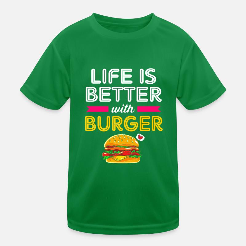 Cheeseburger Kids Functional T-Shirt