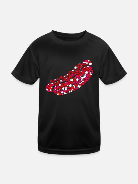 Hot Dog Adult Hearts - Kids Functional T-Shirt - black - Front