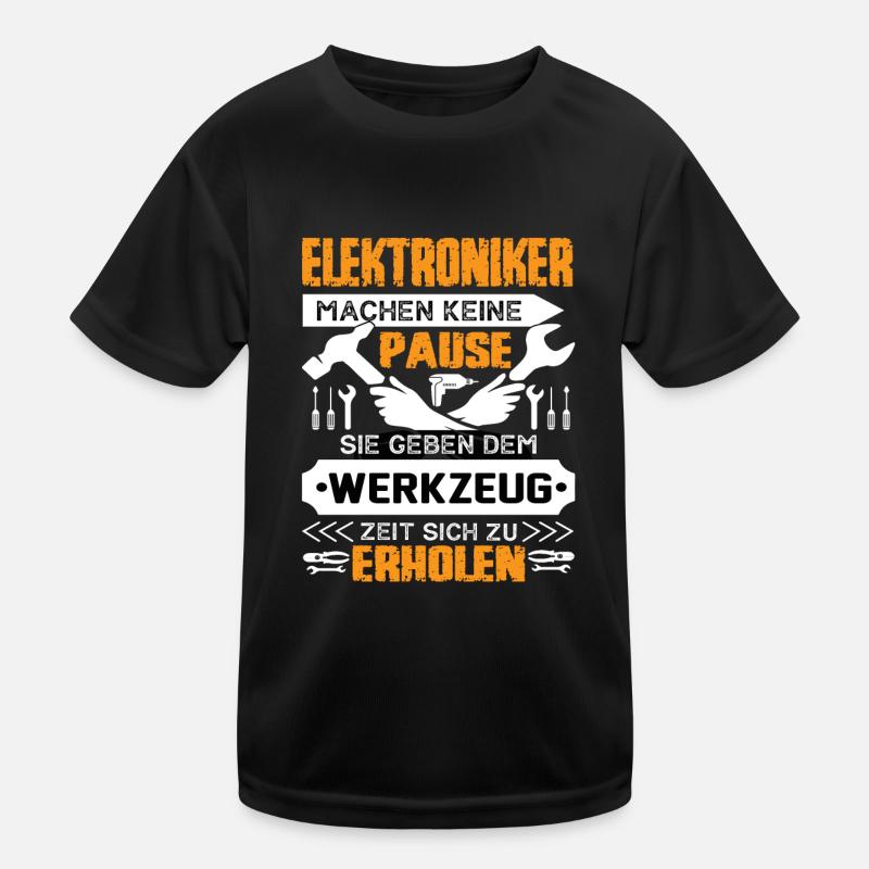 Elektroniker machen keine Pause Kinder Funktions-T-Shirt