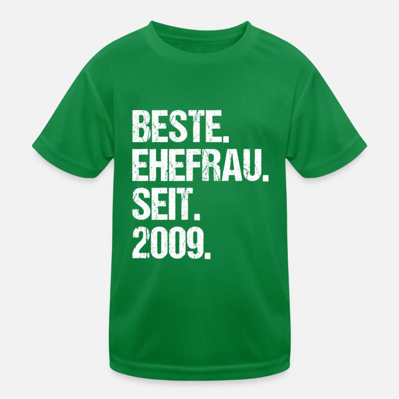 Valentinstag Beste Ehefrau Seit 2009 Kinder Funktions-T-Shirt
