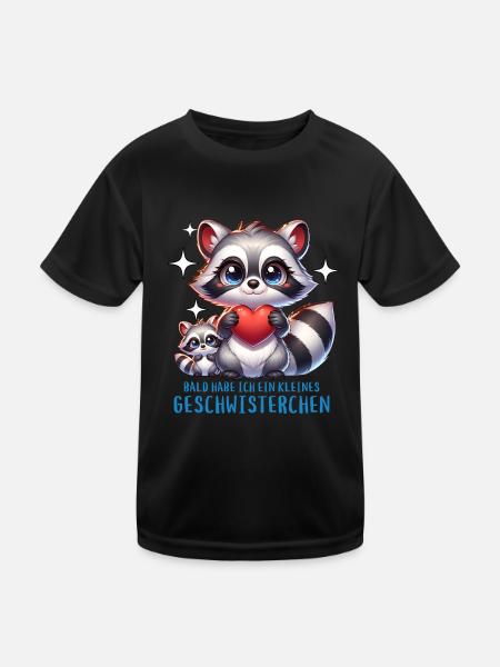 J’ai un frère ou une sœur - T-shirt sport Enfant - noir - Devant