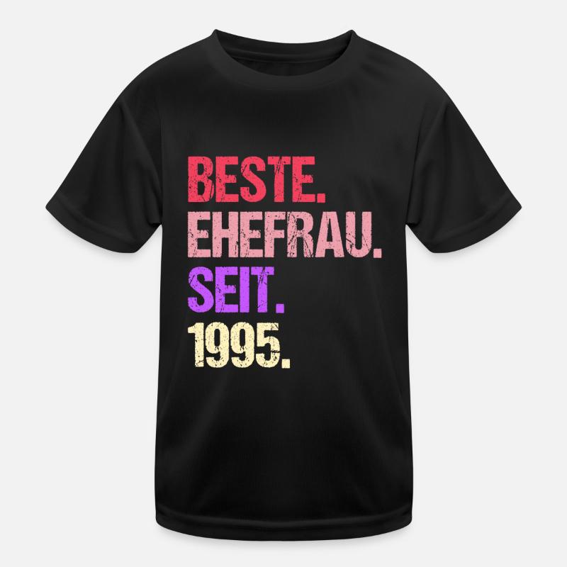Valentine's Day Best Wife Since 1995 Kids Functional T-Shirt