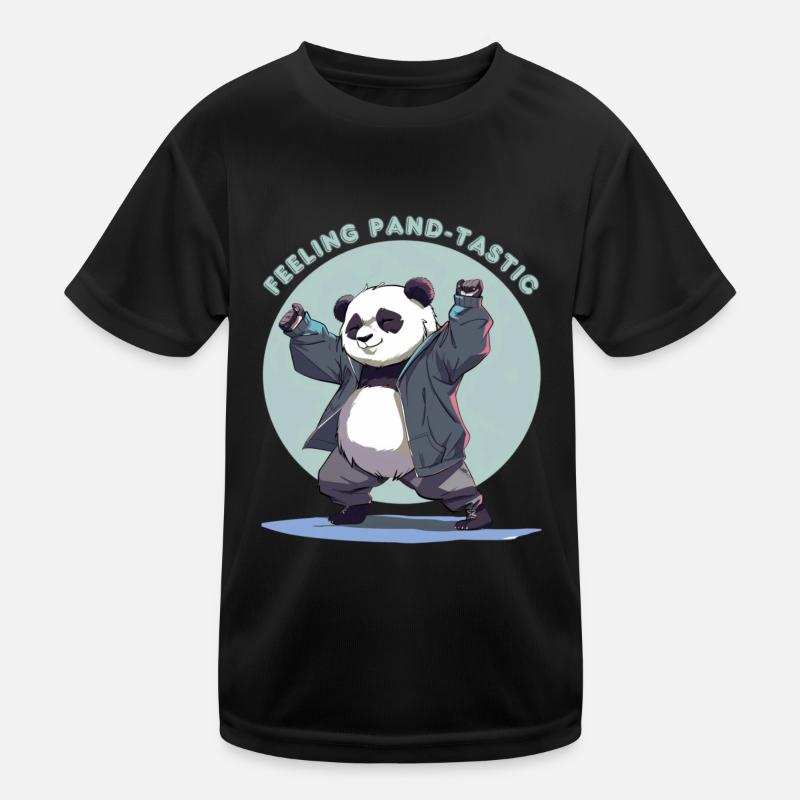 Feeling Pand- dastic - Kids Functional T-Shirt - black