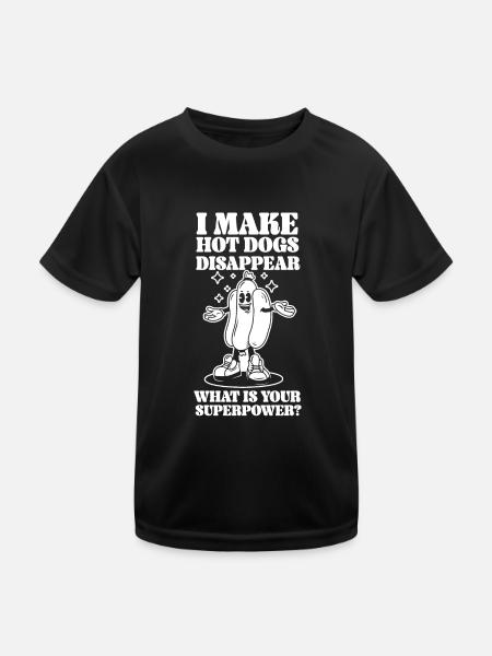 Hot Dog Adulte Je fais des hot-dogs - T-shirt sport Enfant - noir - Devant