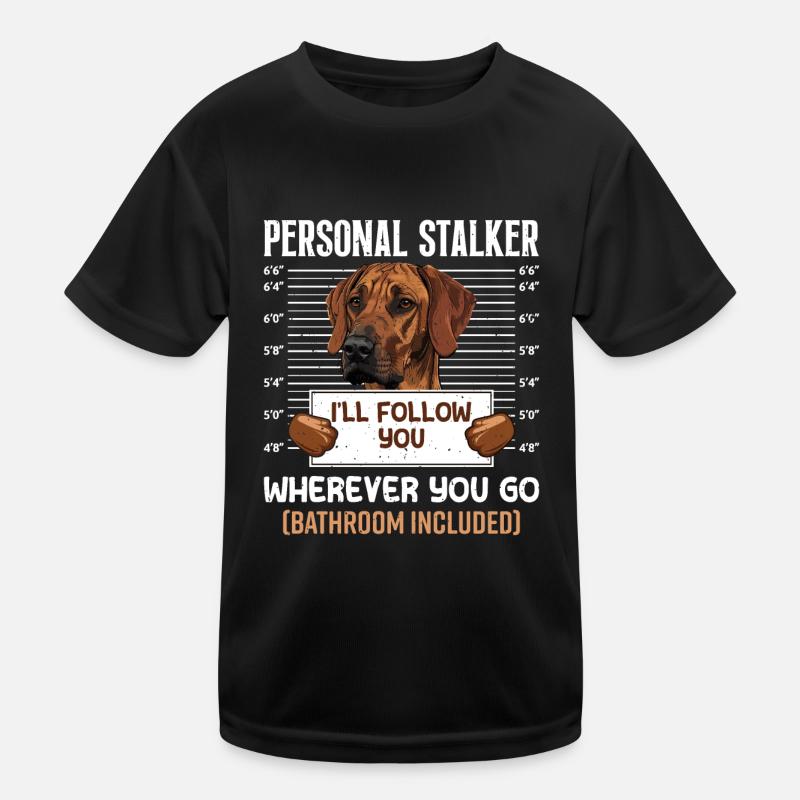 Rhodesian Ridgeback PERSONNEL STALKER Drôle T-shirt sport Enfant