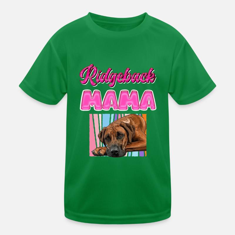 RIDGEBACK MAMA Rhodesian Ridgeback Dog Mom Kids Functional T-Shirt