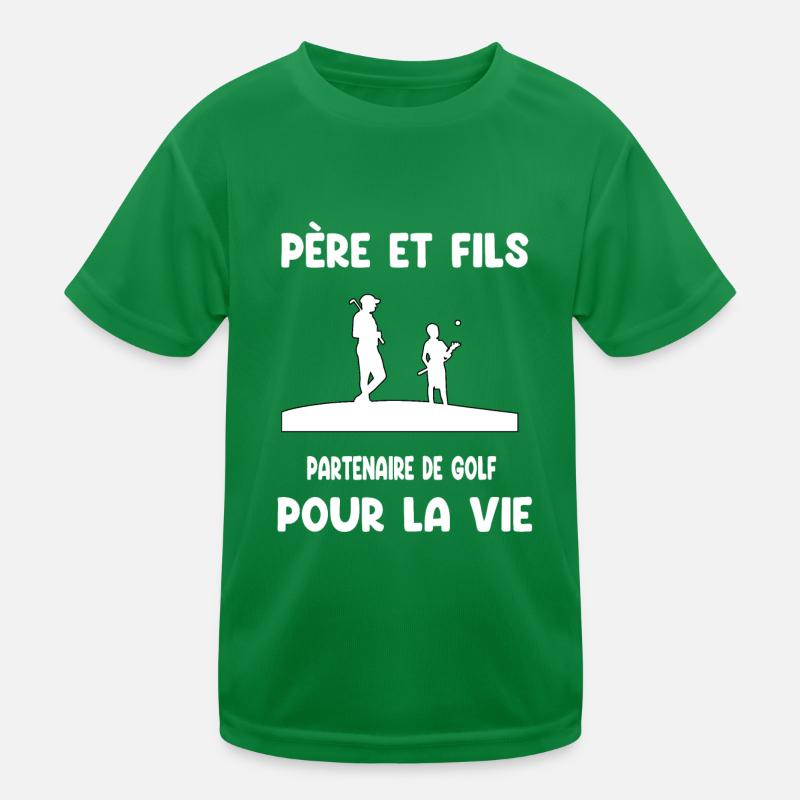Vater und Sohn Golfpartner fürs Leben Golfer Vater Kinder Funktions-T-Shirt