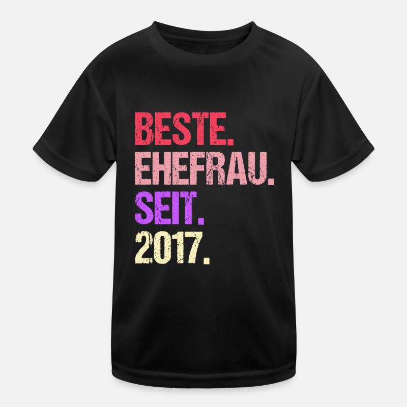 Valentinstag Beste Ehefrau Seit 2017 Kinder Funktions-T-Shirt