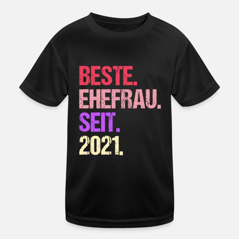 Valentinstag Beste Ehefrau Seit 2021 Kinder Funktions-T-Shirt