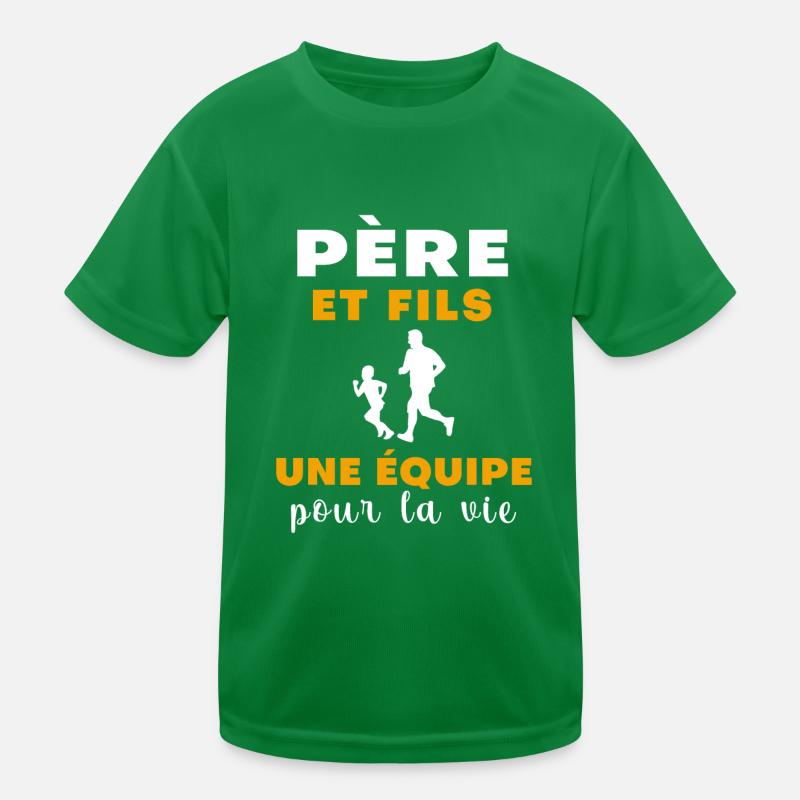 Running father and son dad runner Kids Functional T-Shirt