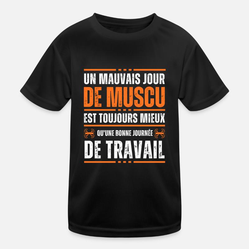 Ein schlechter Tag beim Krafttraining Geschenkidee Kinder Funktions-T-Shirt