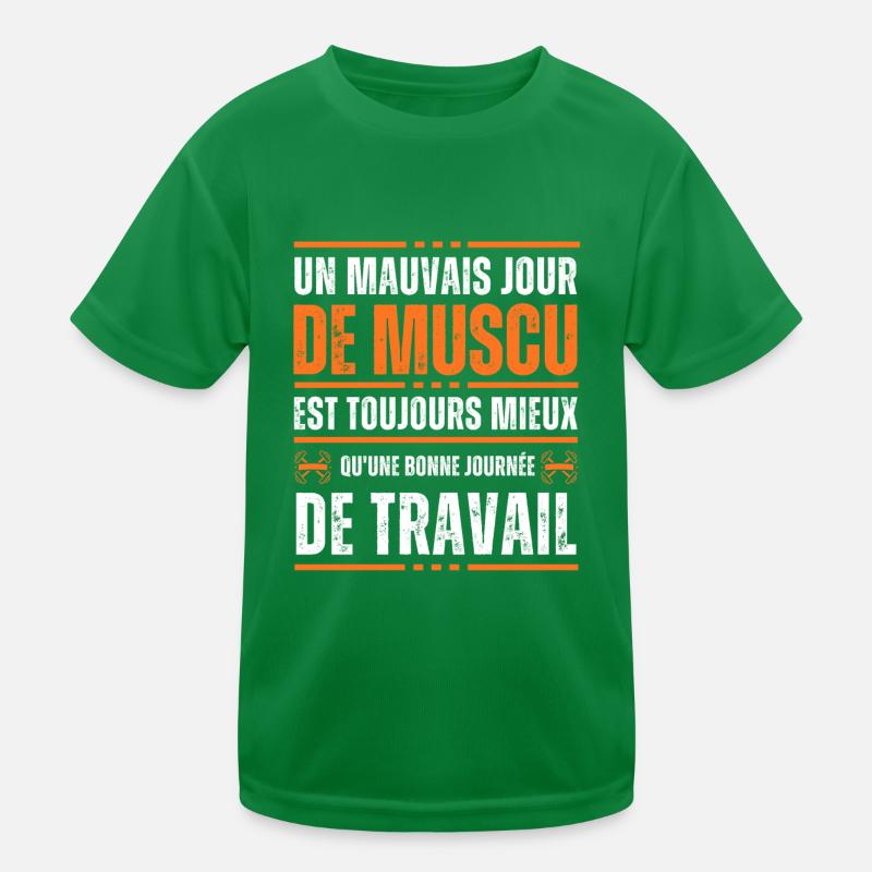 Ein schlechter Tag beim Krafttraining Geschenkidee Kinder Funktions-T-Shirt