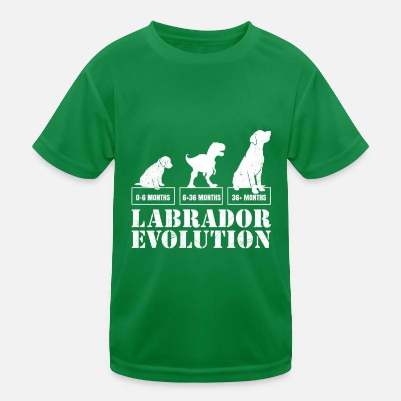 Labrador EVOLUTION Labrador Liebhaber Lustiges Kinder Funktions-T-Shirt
