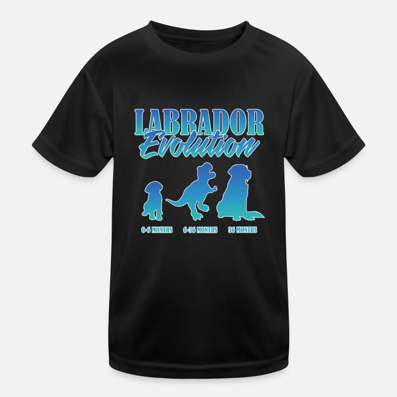 LABRADOR EVOLUTION Labrador Besitzer Lustiges Kinder Funktions-T-Shirt