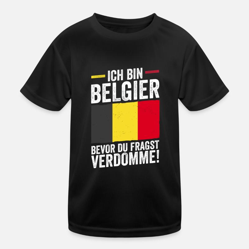 Belgian Belgian Belgium Kids Functional T-Shirt